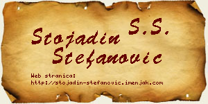 Stojadin Stefanović vizit kartica